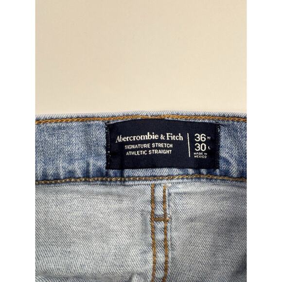 Abercrombie & Fitch Jeans Men's 36X30 Vintage Stretch 90s Straight Light Wash - Picture 11 of 11